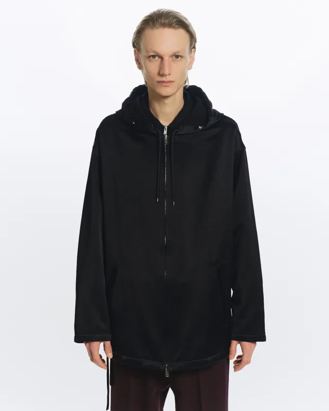 ブラタクシルク×カシミヤサテン / シティクルーズパーカー, Black sold by MARKAWARE