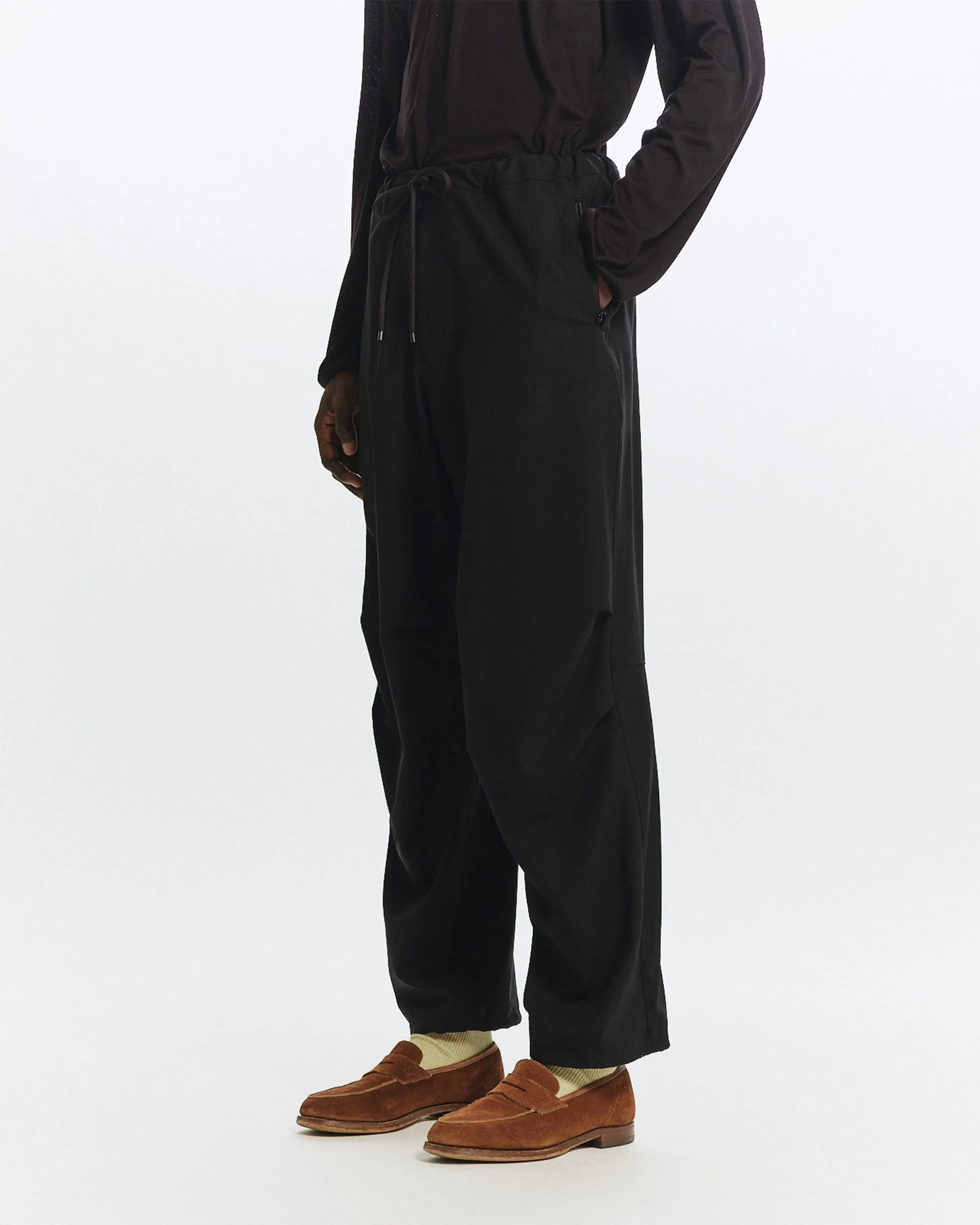 2/60 ウールリップストップ / トラックパンツ, Black sold by MARKAWARE product image thumbnail 2