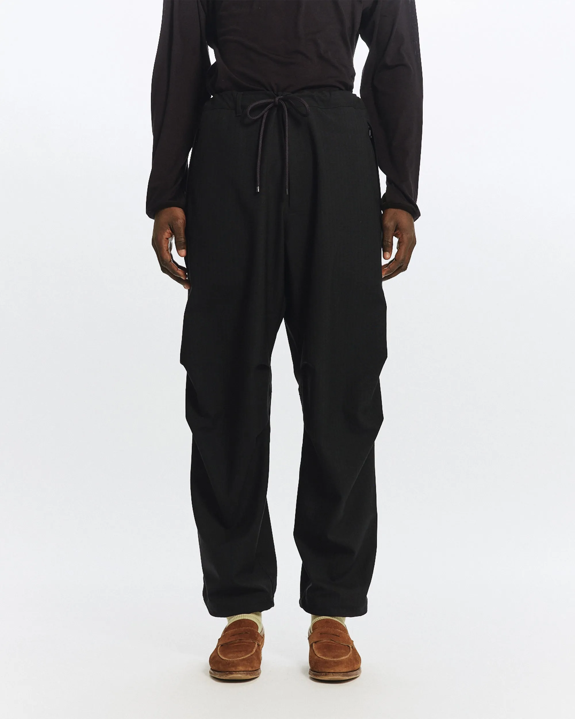2/60 ウールリップストップ / トラックパンツ, Black sold by MARKAWARE