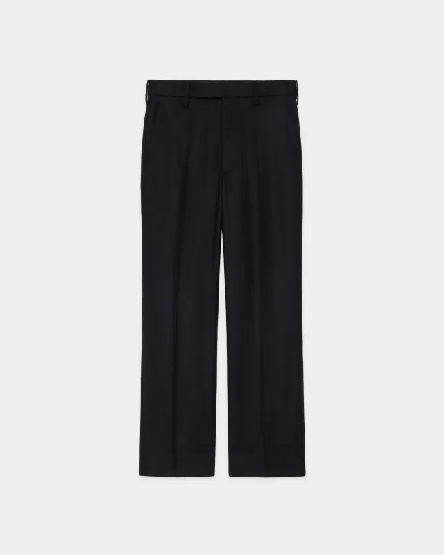 2/80 オーガニックウールフランネル / スリムストレートトラウザーズ, Black sold by MARKAWARE
