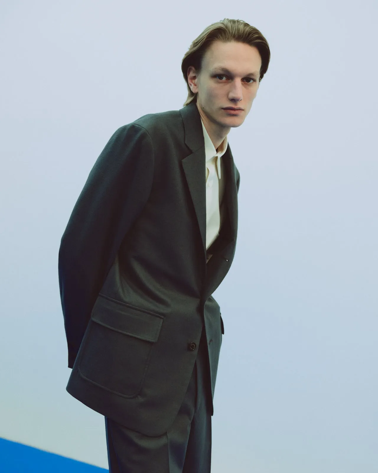 2/80 オーガニックウールフランネル / ブレザー, Forest Gray sold by MARKAWARE product image thumbnail 4