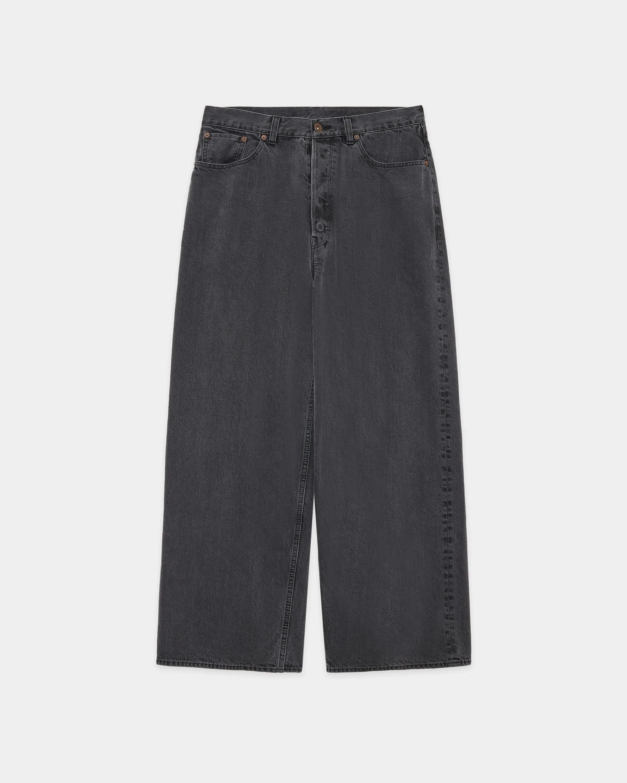 オーガニックコットン12ozデニム / バギージーンズ, Faded Black sold by MARKAWARE