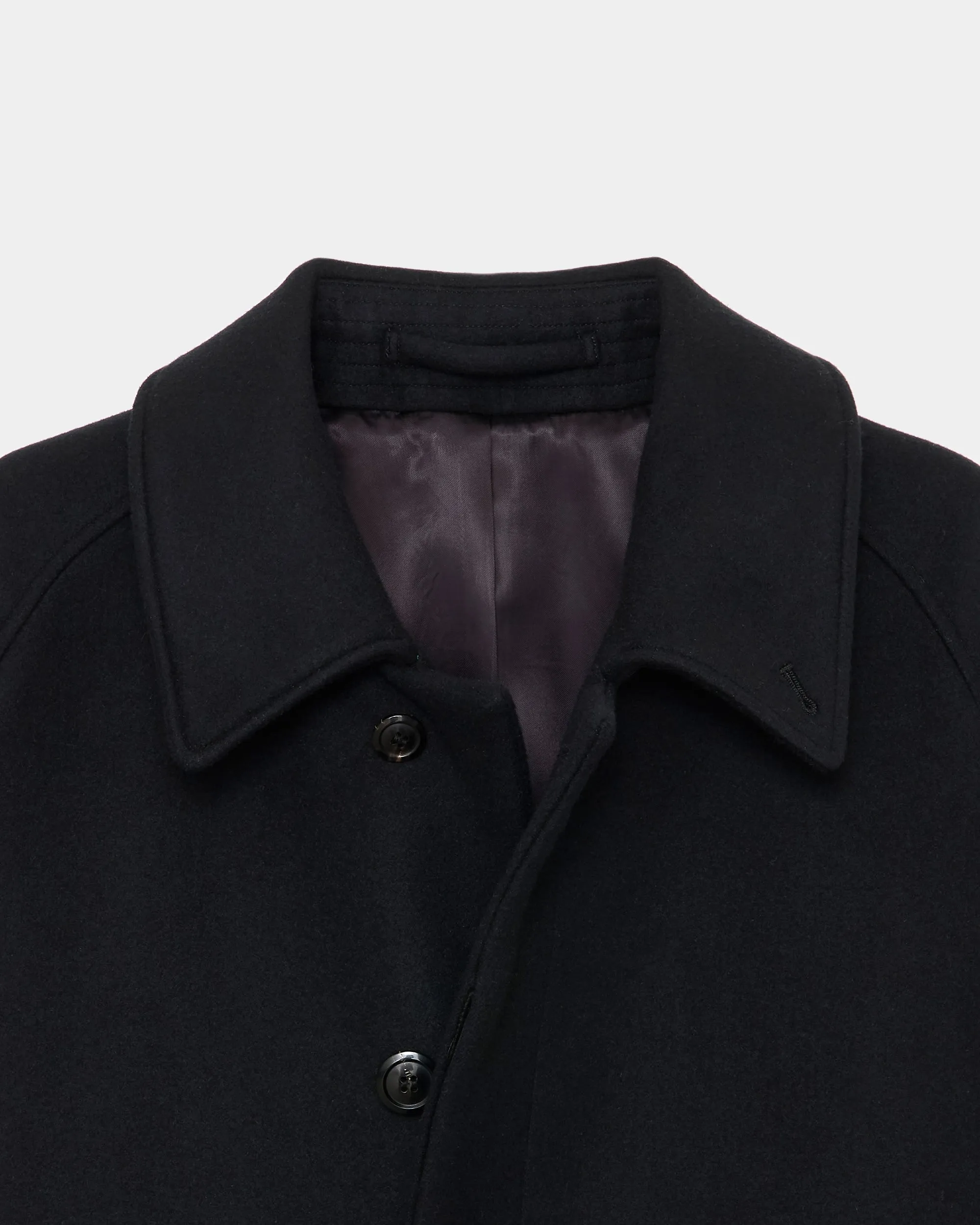 【ARKnets別注】 ウールシルクカシミヤライトビーバー / ラグランスリーブコート, Black sold by MARKAWARE product image thumbnail 2