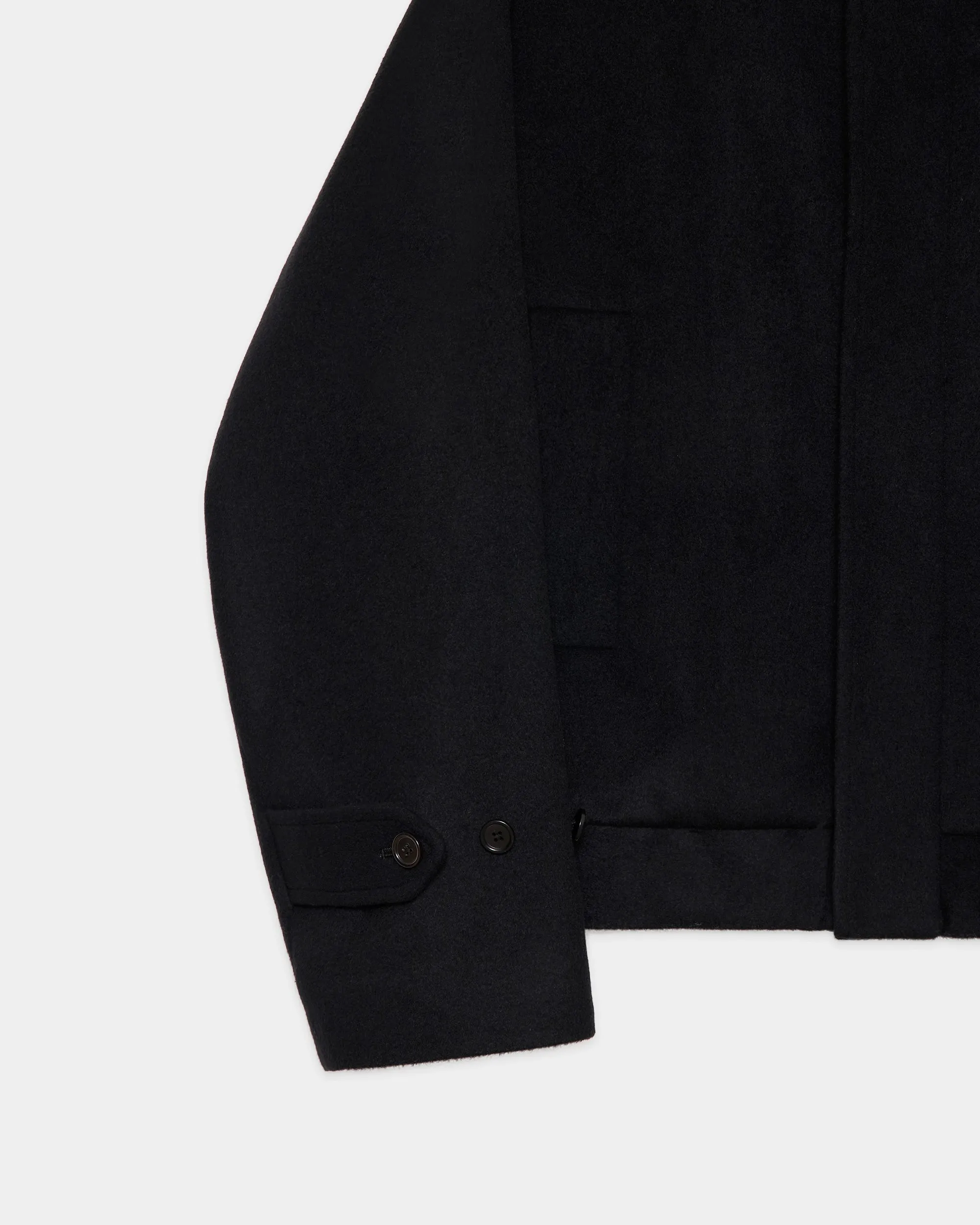 【PARKING別注】 カシミヤフランネル / フライングマンジャケット, Black sold by MARKAWARE product image thumbnail 4