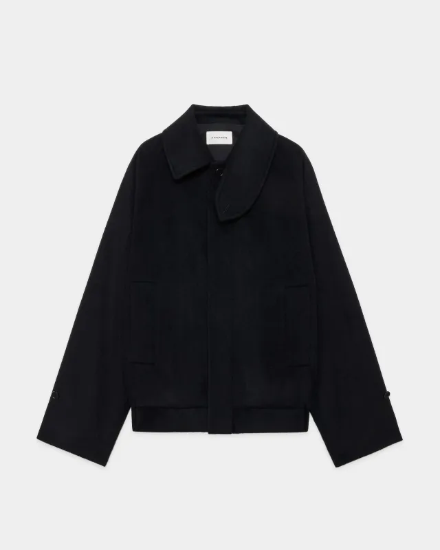 【PARKING別注】 カシミヤフランネル / フライングマンジャケット, Black sold by MARKAWARE