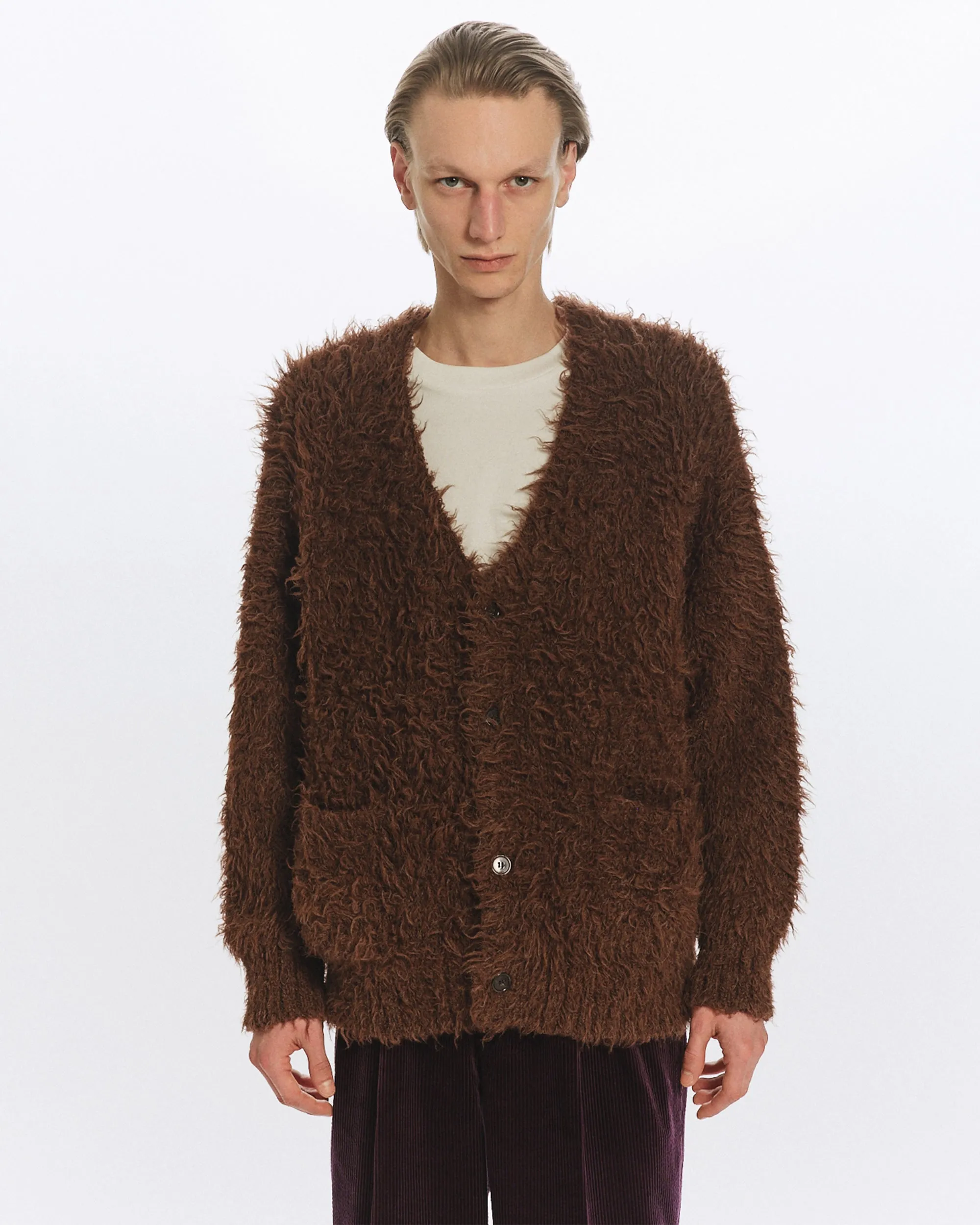 ナチュラルカラーアルパカ / アルパカファーカーディガン, Natural Brown sold by MARKAWARE