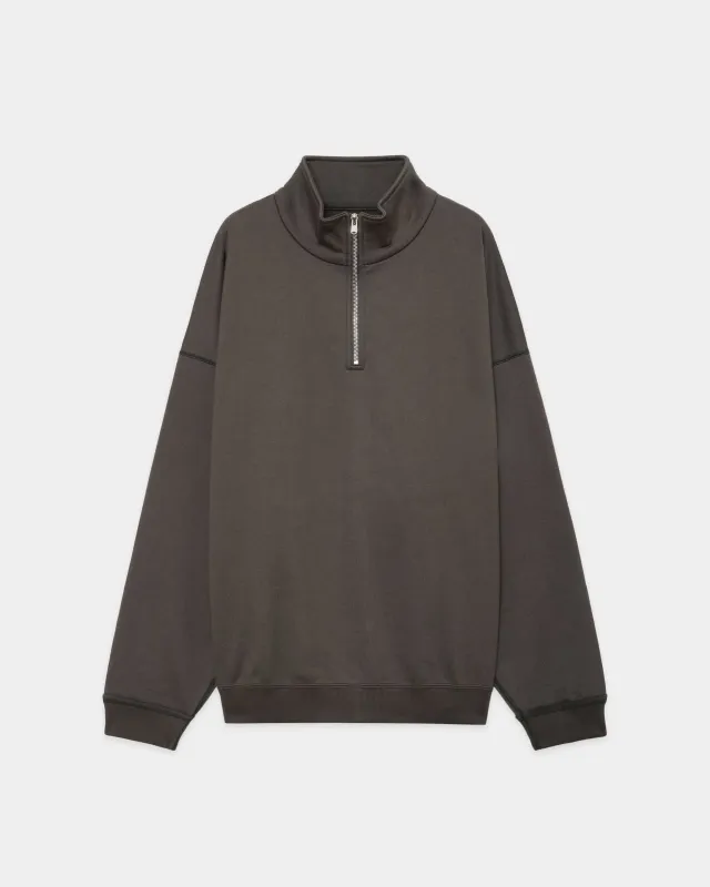 【PARKING別注】オーガニックコットンヘビー吊裏毛 / クォータージッププルオーバー, Charcoal sold by MARKAWARE