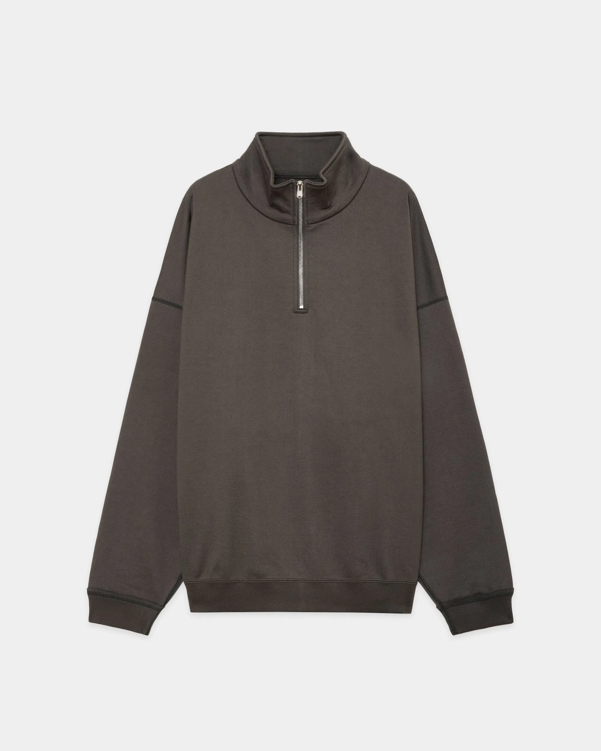 【PARKING別注】オーガニックコットンヘビー吊裏毛 / クォータージッププルオーバー, Charcoal sold by MARKAWARE