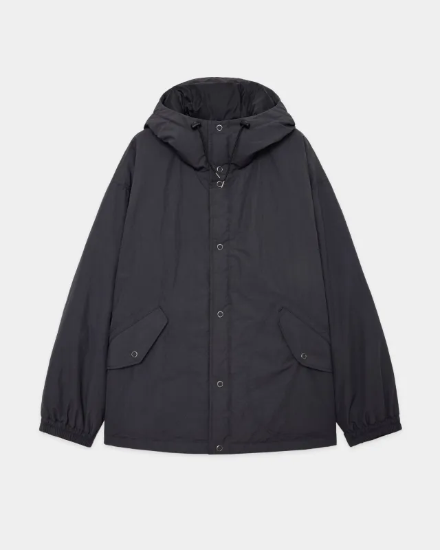 【PARKING別注】 リサイクルナイロンタッサー / パフドスノーパーカー, Charcoal made by MARKAWARE