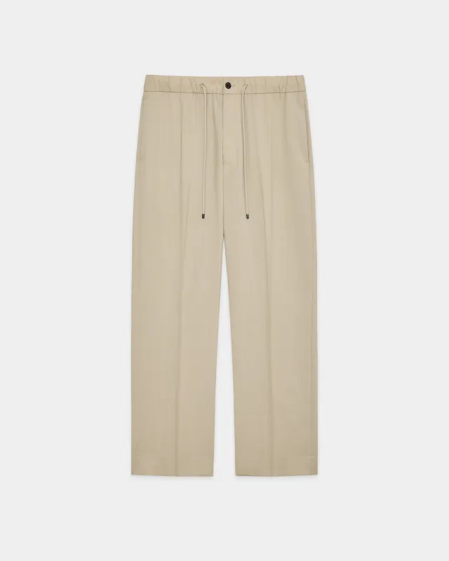 オーガニックウール2/80トロピカル / フラットテーパードイージートラウザーズ, Beige sold by MARKAWARE