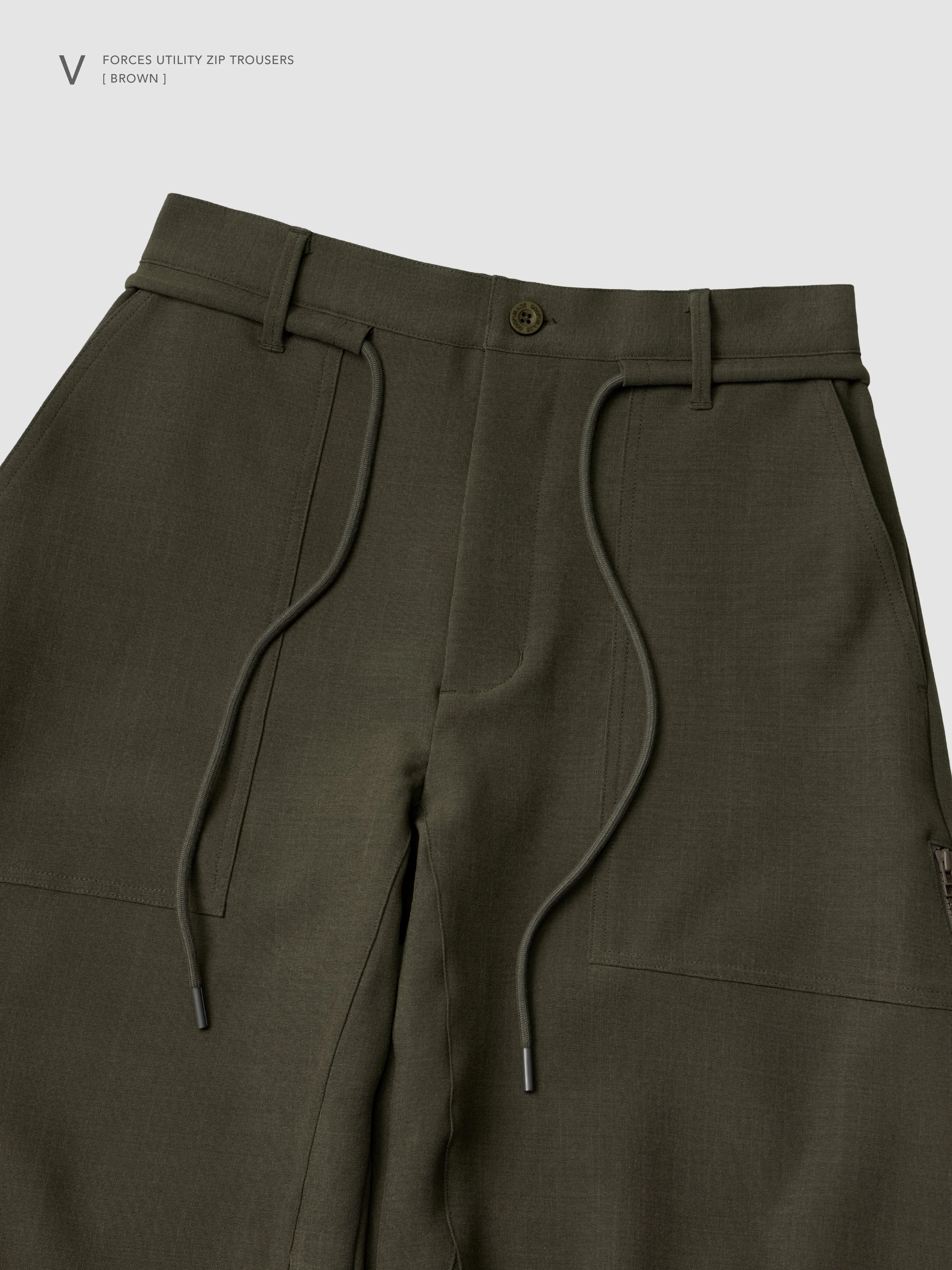【GOOPiMADE x marka】 V / Forces Utility Zip Trousers, Brown sold by MARKAWARE product image thumbnail 5