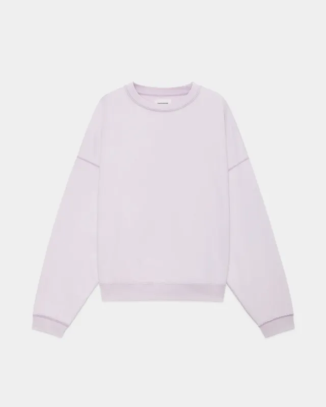 オーガニックコットンヘビー吊裏毛 / ヒュージスウェットショート, Lavender made by MARKAWARE