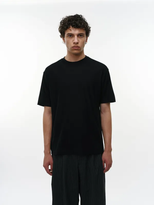 オーガニックコットン40/2天竺 / クルーネックTee, Black made by MARKAWARE