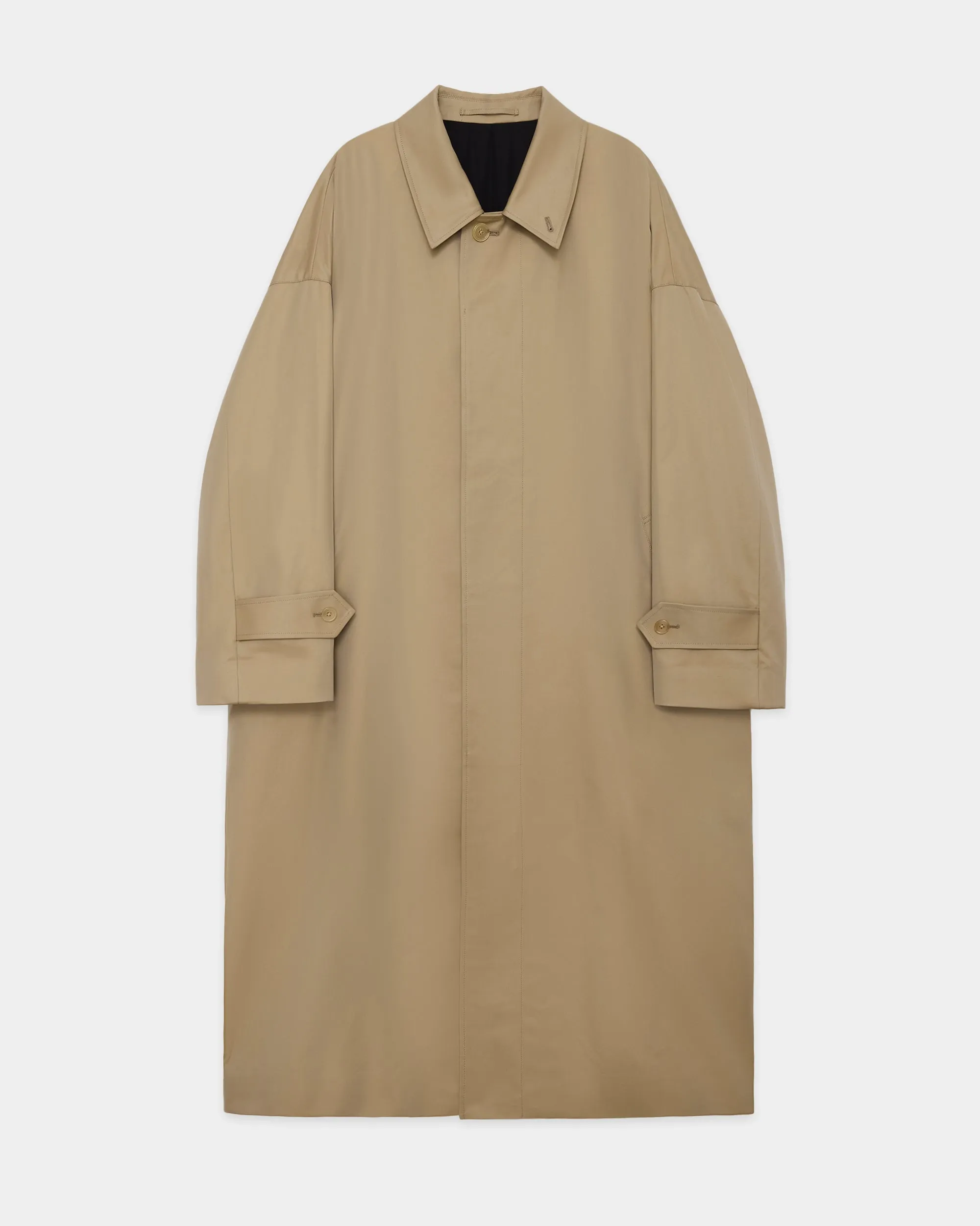 オーガニックGIZAギャバジン / ヒュージシングルトレンチコート, Khaki sold by MARKAWARE product image thumbnail 2