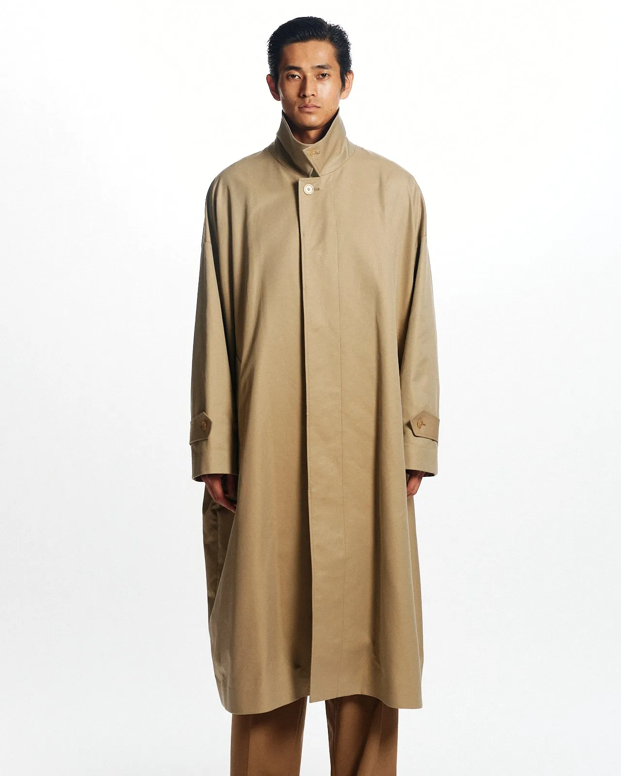 オーガニックGIZAギャバジン / ヒュージシングルトレンチコート, Khaki sold by MARKAWARE product image thumbnail 5