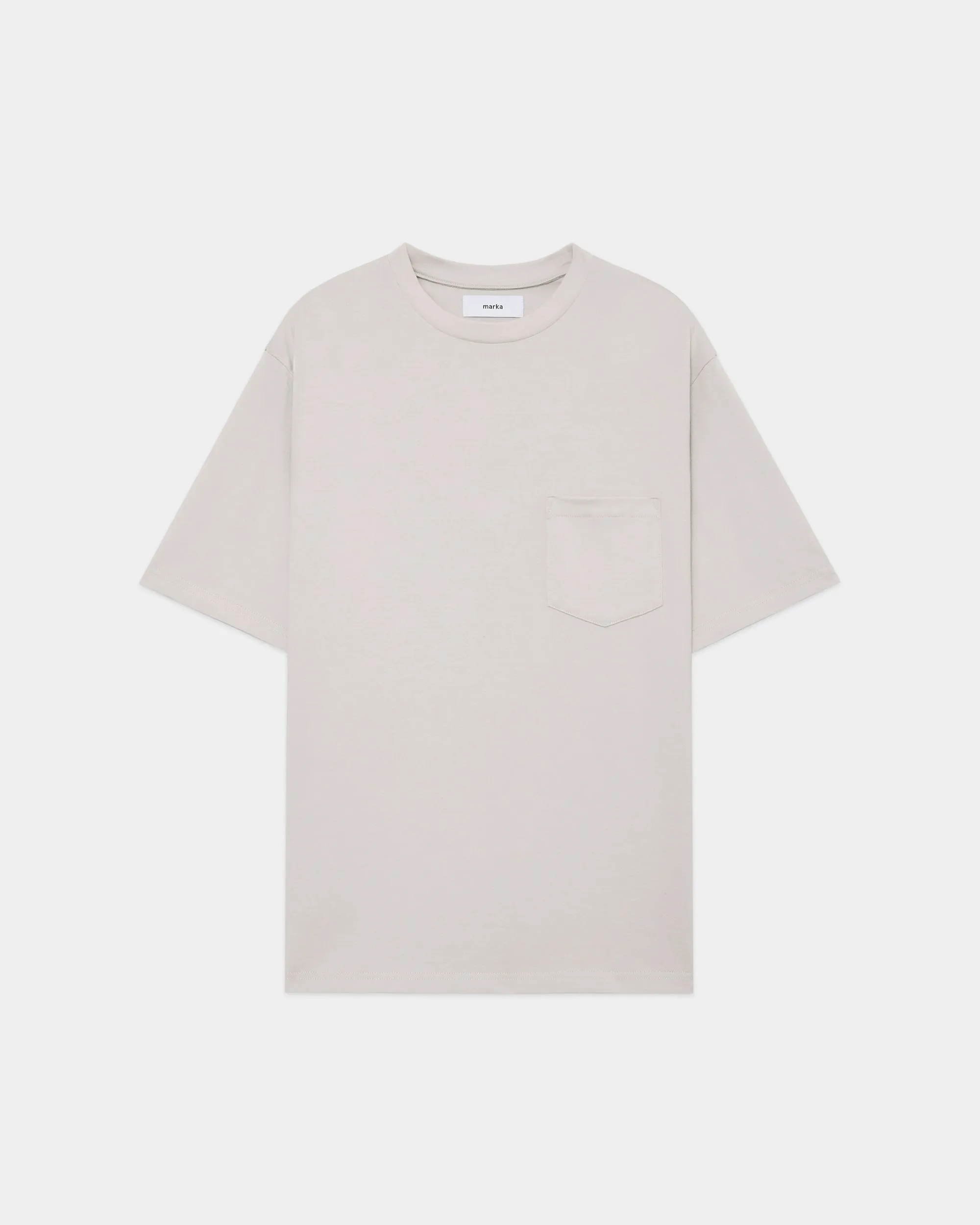 【PARKING別注】オーガニックコットン40/2天竺 / クルーネックポケットTEE, L.Beige sold by MARKAWARE