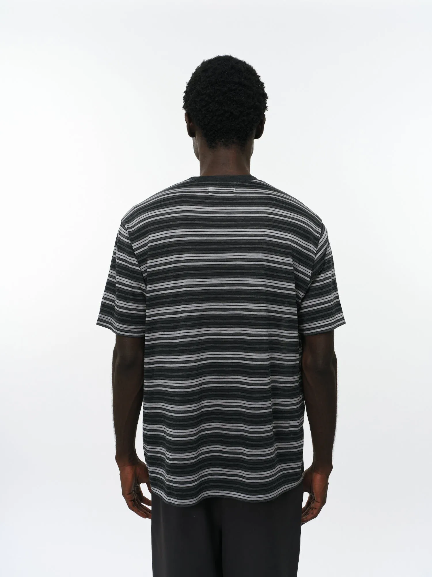 Super120sウォッシャブルウール天竺 / クルーネックTee, Gray Border sold by MARKAWARE product image thumbnail 4