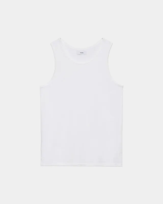 オーガニックコットン72/2強燃天竺 / タンクトップ, White made by MARKAWARE