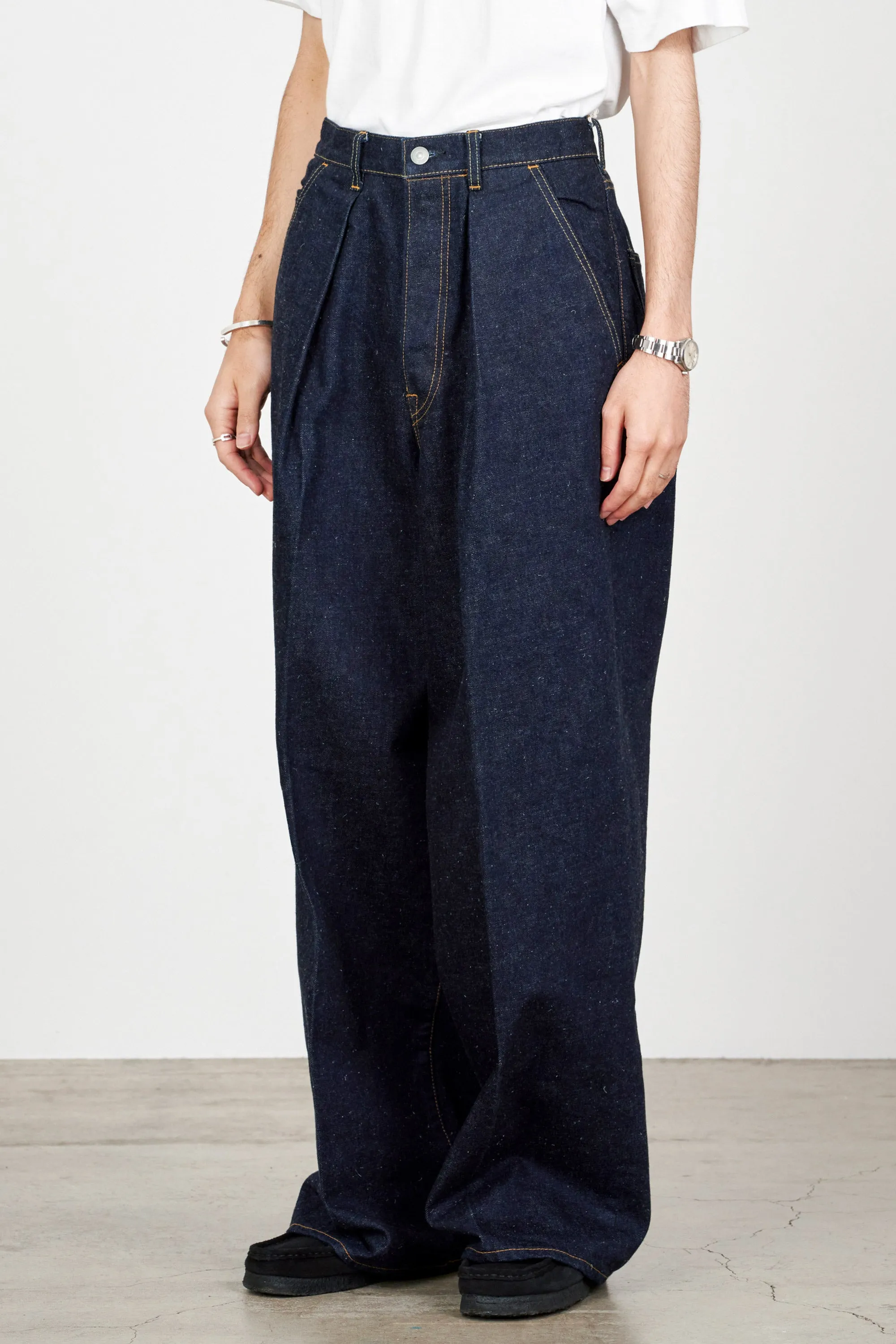 キモノデニム / プレーテッドワイドデニム, Indigo sold by MARKAWARE product image thumbnail 2