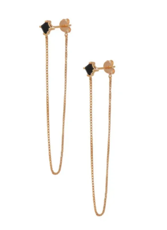 Sarah Mulder | Alex Studs 2” Onyx Gold sold by Allison Wonderland