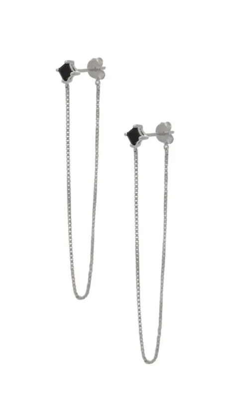 Sarah Mulder | Alex Studs 2” Onyx Rhodium sold by Allison Wonderland