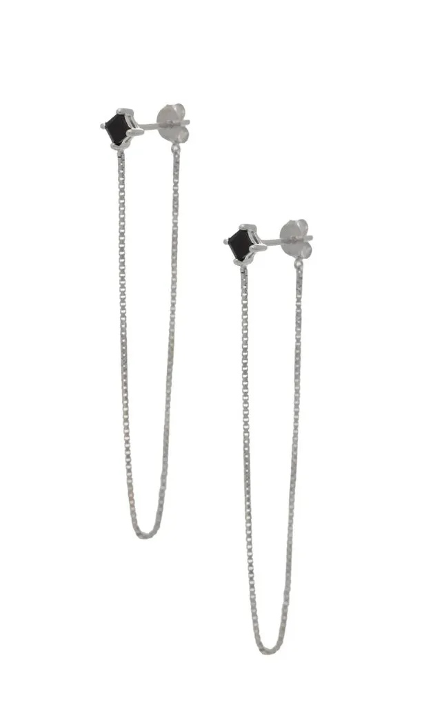 Sarah Mulder | Alex Studs 2” Onyx Rhodium sold by Allison Wonderland