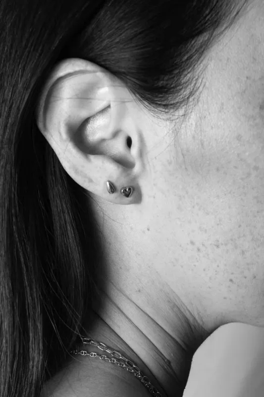 Sarah Mulder | Little Tear Studs in Rhodium sold by Allison Wonderland