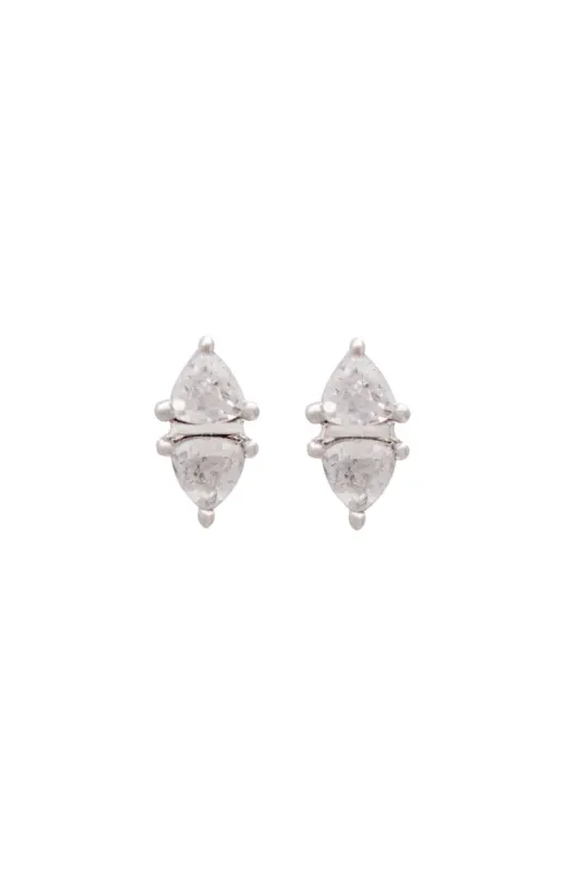 Sarah Mulder | Balance Studs in Rhodium sold by Allison Wonderland