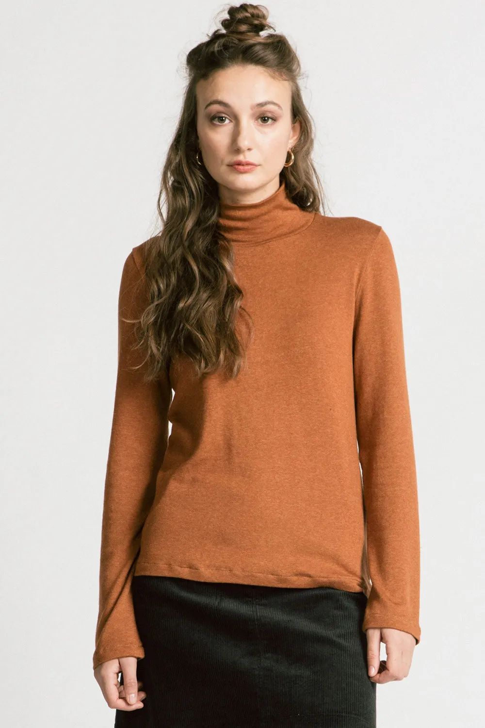Forever Turtleneck Caramel sold by Allison Wonderland