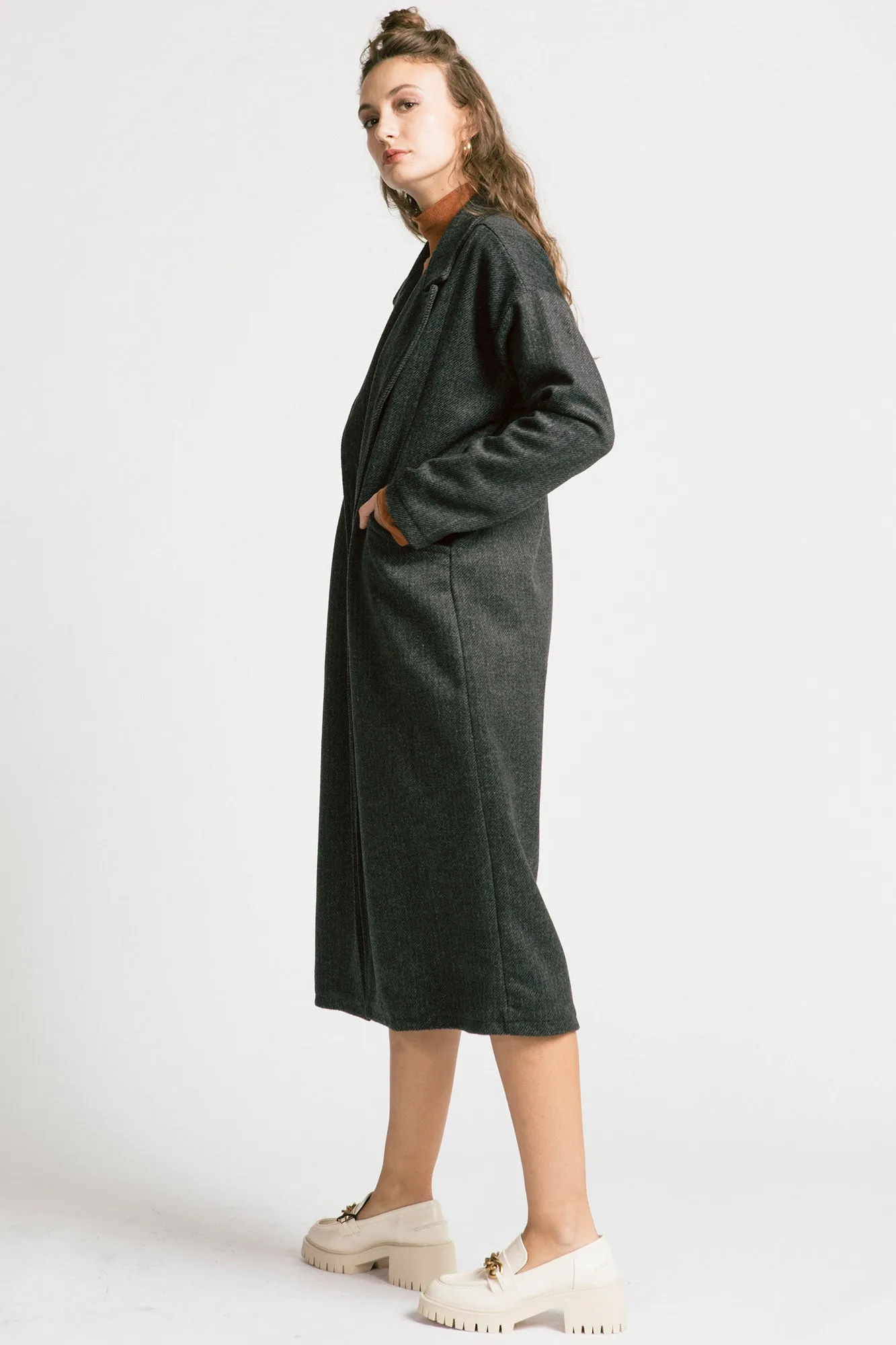 Viscount Coat Grey Twill sold by Allison Wonderland product image thumbnail 4