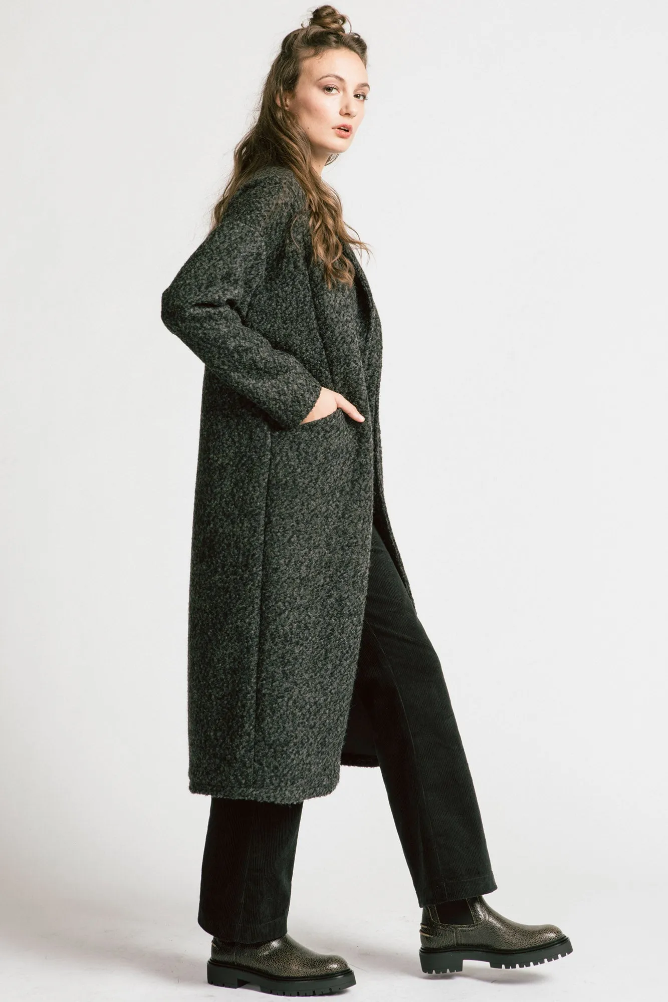Viscount Coat Grey Bouclé sold by Allison Wonderland product image thumbnail 3