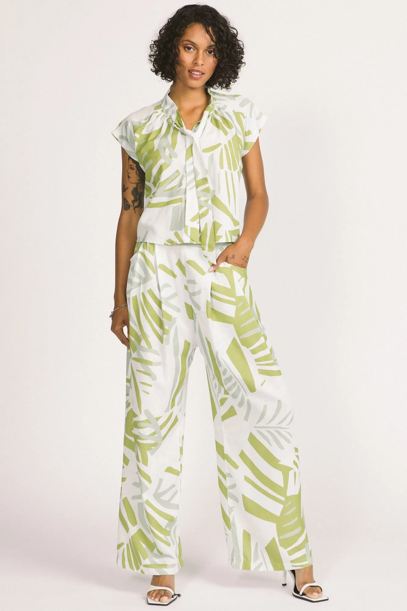 Darcy Pants Leaf Print sold by Allison Wonderland product image thumbnail 2