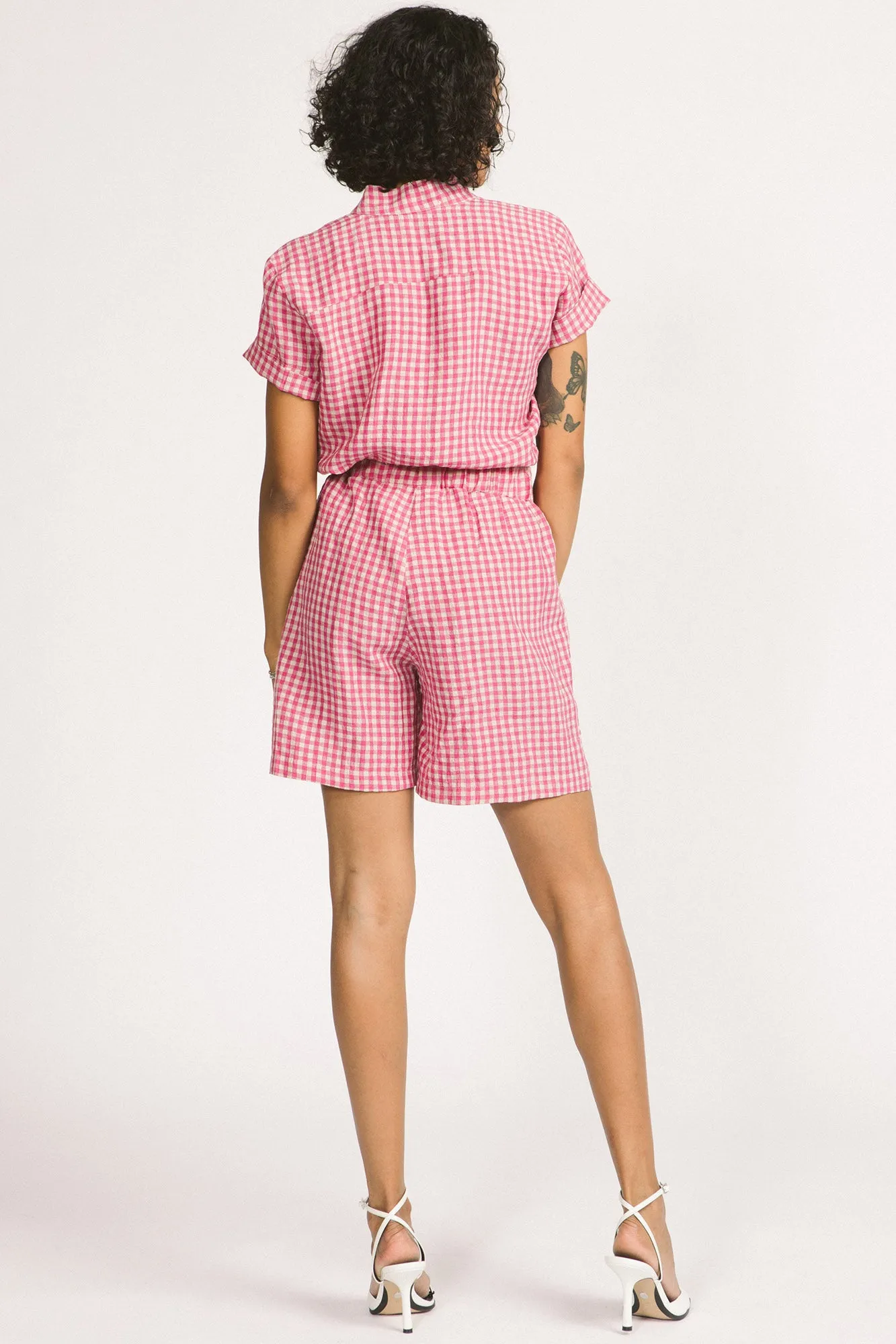 Kim Shorts Pink Ginham sold by Allison Wonderland product image thumbnail 4
