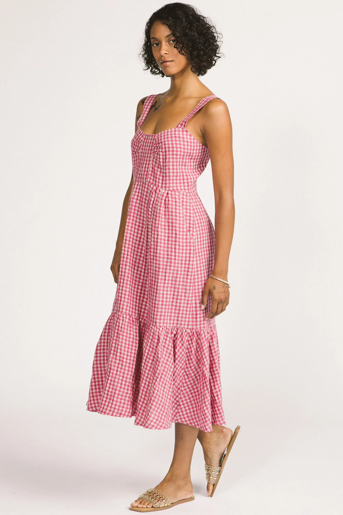 Calista Dress Pink Gingham sold by Allison Wonderland product image thumbnail 3