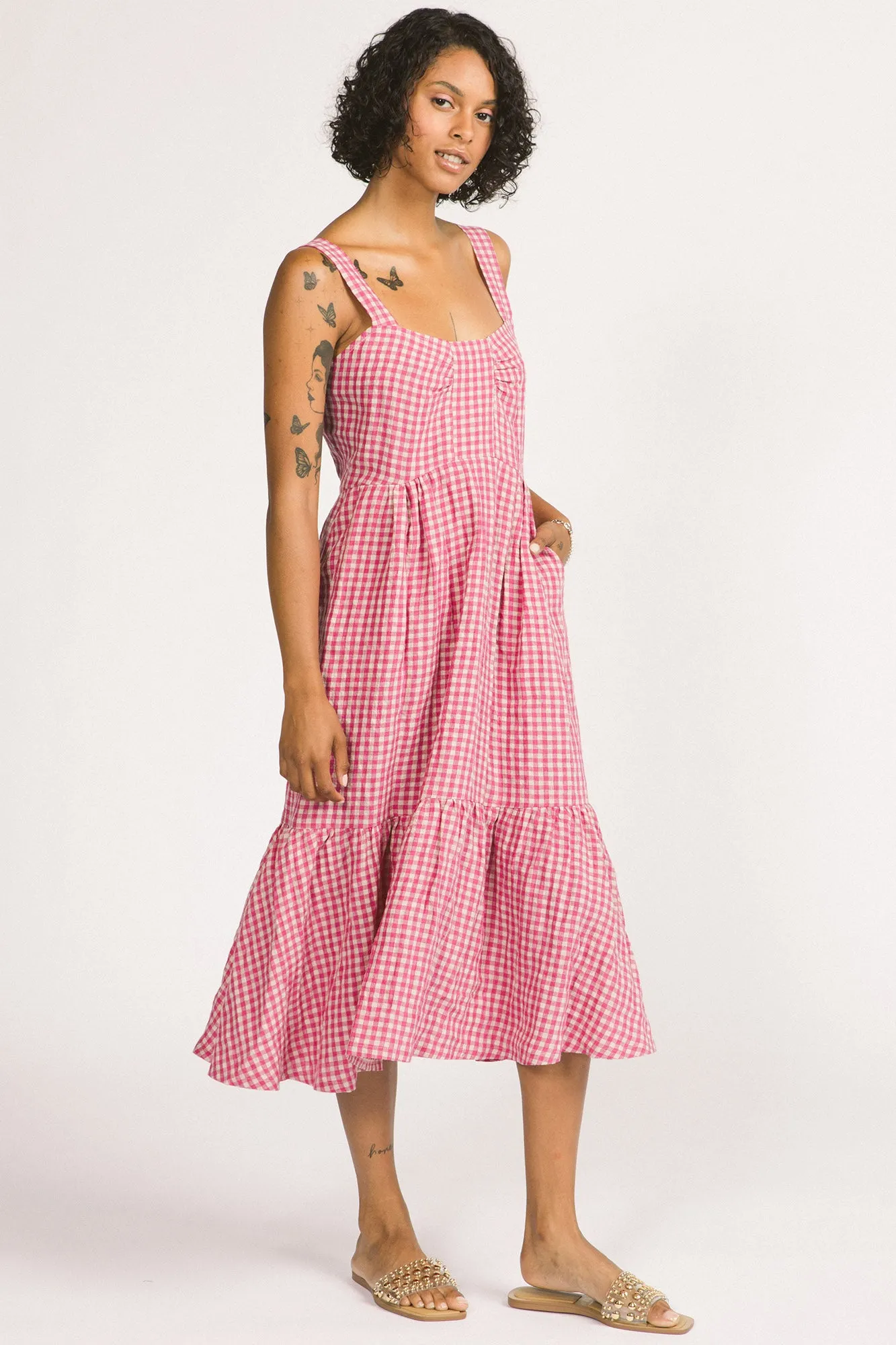Calista Dress Pink Gingham sold by Allison Wonderland product image thumbnail 2