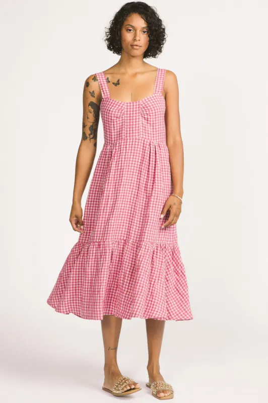 Calista Dress Pink Gingham sold by Allison Wonderland