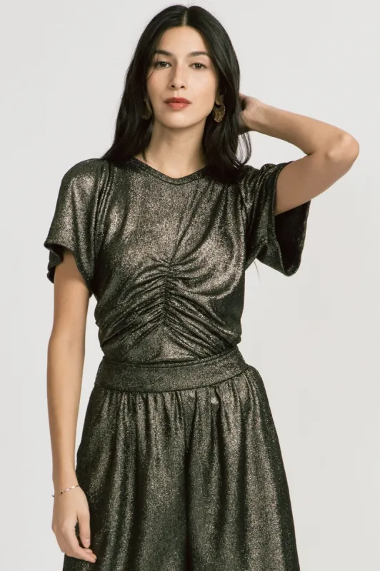 Allegra Top Metallic sold by Allison Wonderland