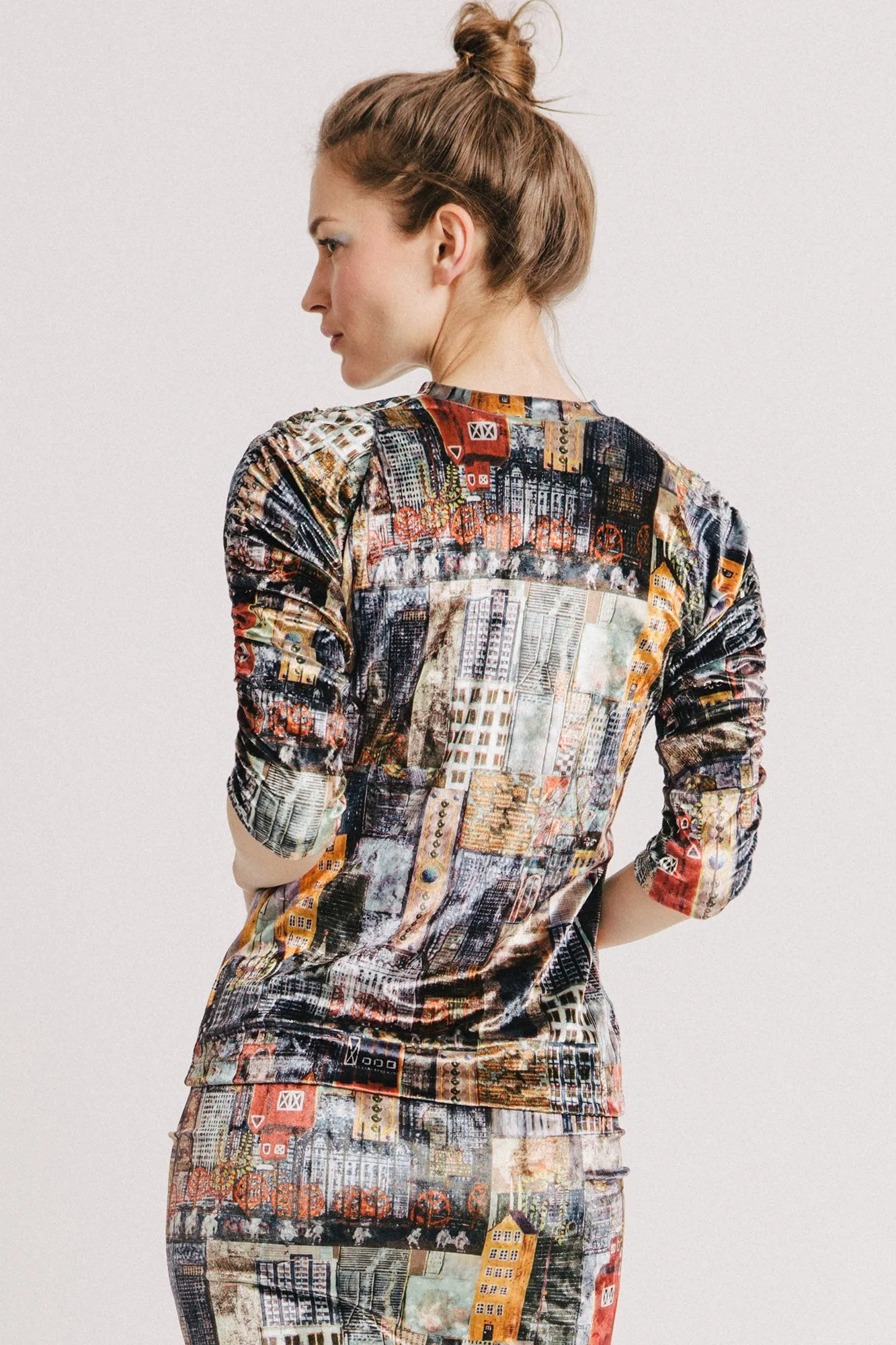 Zola Blouse Houses Print sold by Allison Wonderland product image thumbnail 4