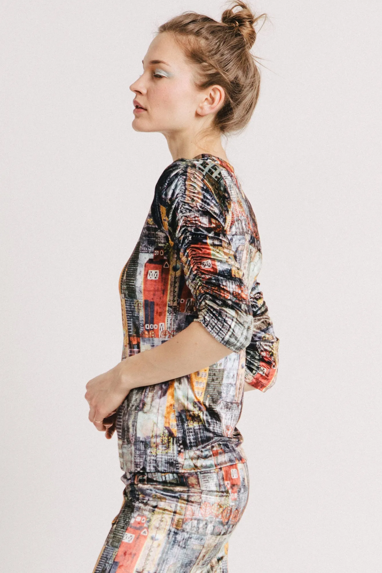 Zola Blouse Houses Print sold by Allison Wonderland product image thumbnail 3