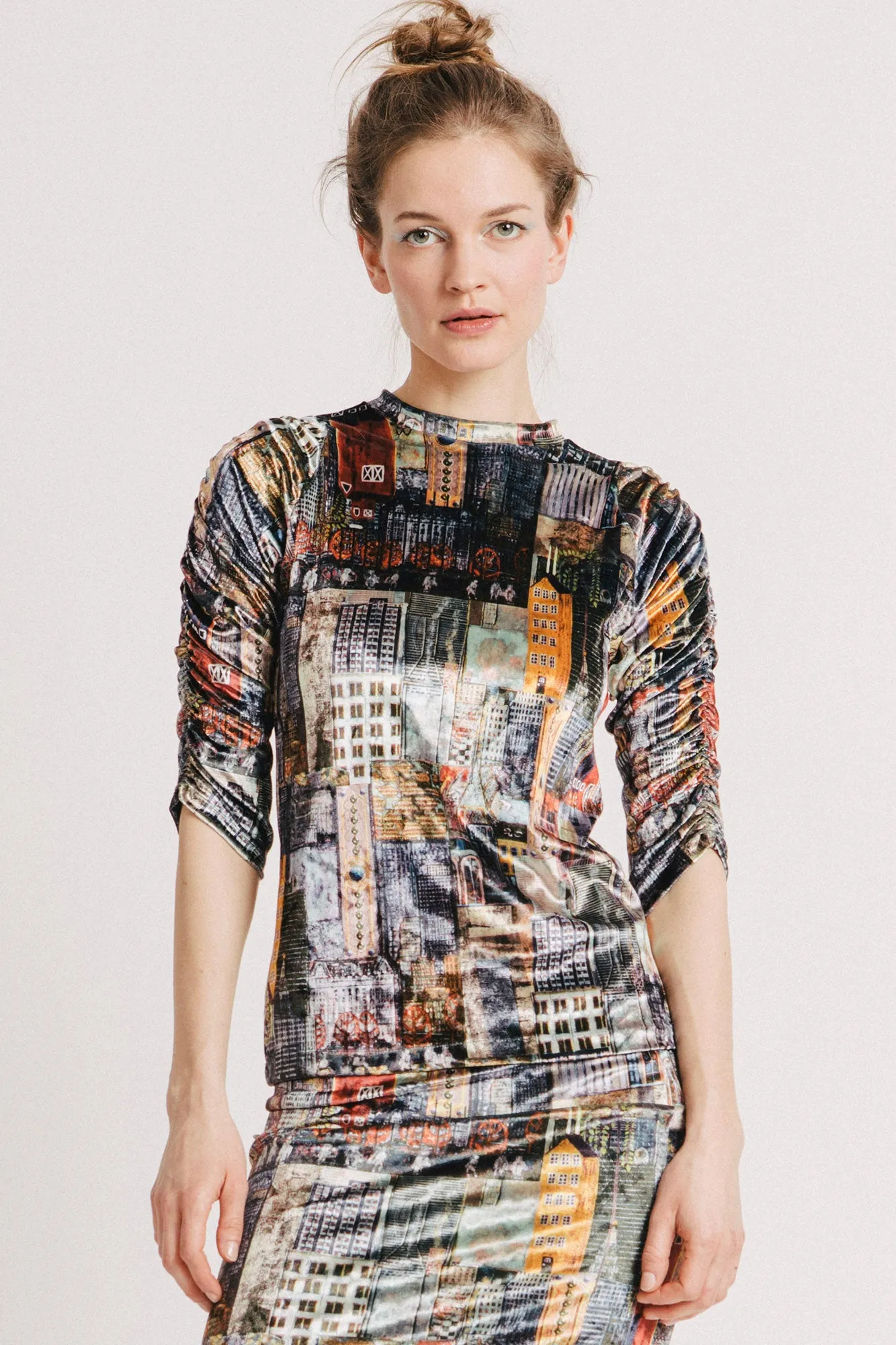 Zola Blouse Houses Print sold by Allison Wonderland product image thumbnail 2