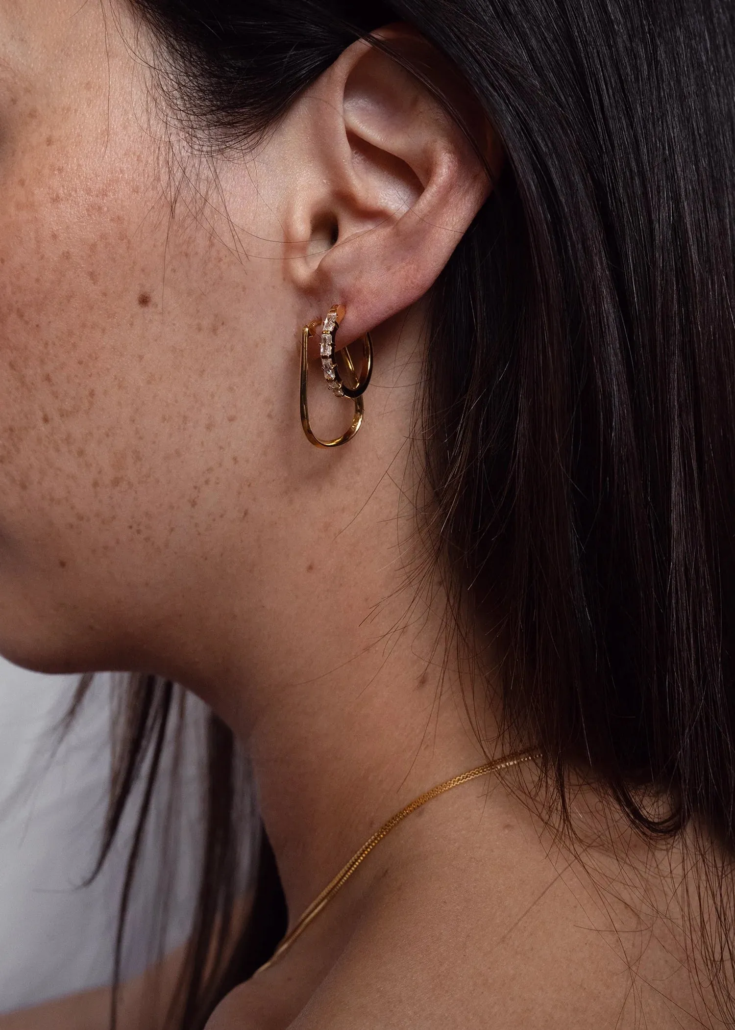 Sarah Mulder | Lyn Hoops in Rhodium sold by Allison Wonderland product image thumbnail 2