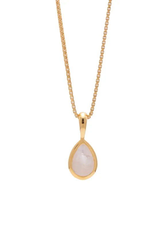 Sarah Mulder | Koy Necklace, Gold with Moonstone sold by Allison Wonderland