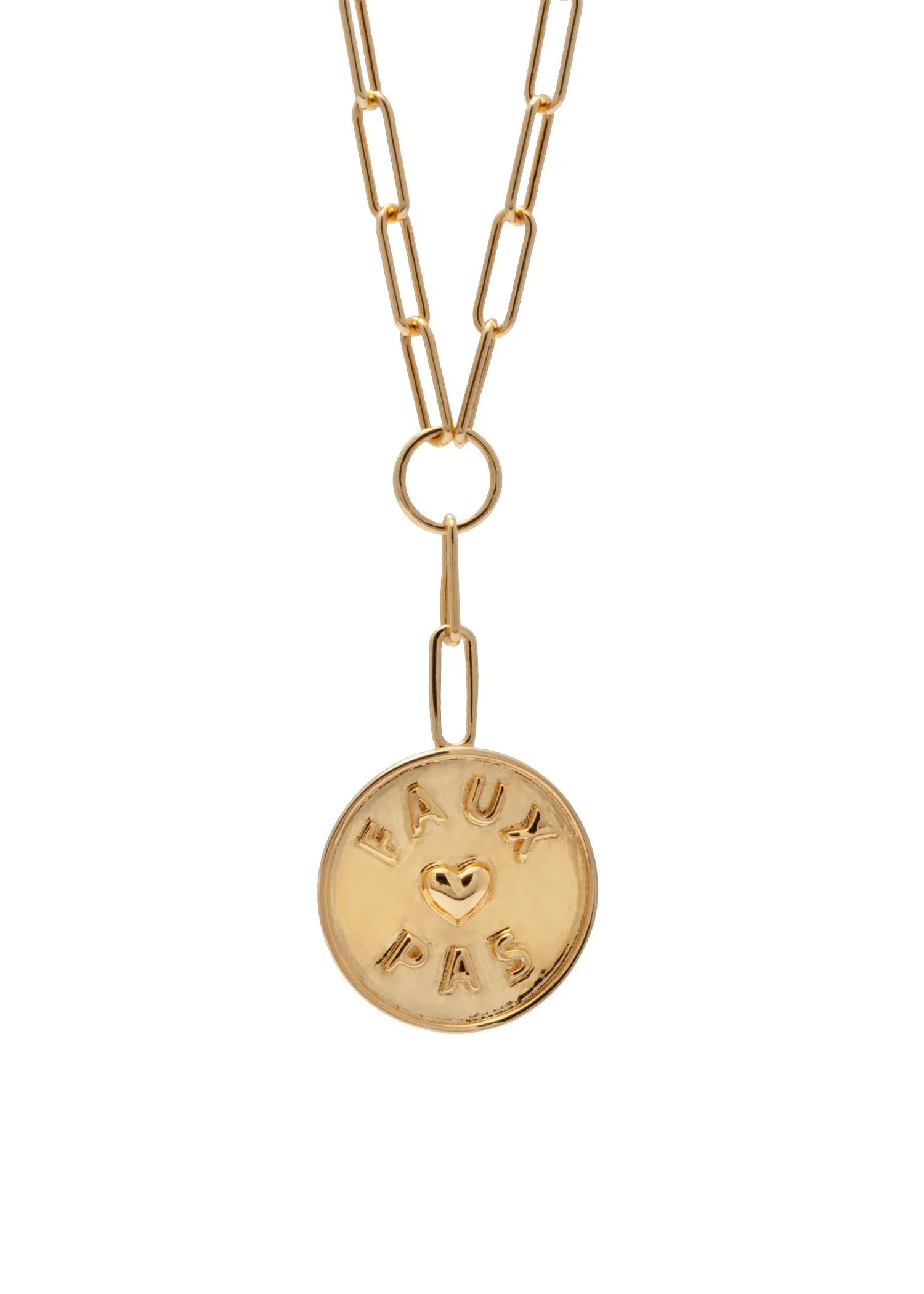 Sarah Mulder | Faux Pas Necklace in Gold sold by Allison Wonderland