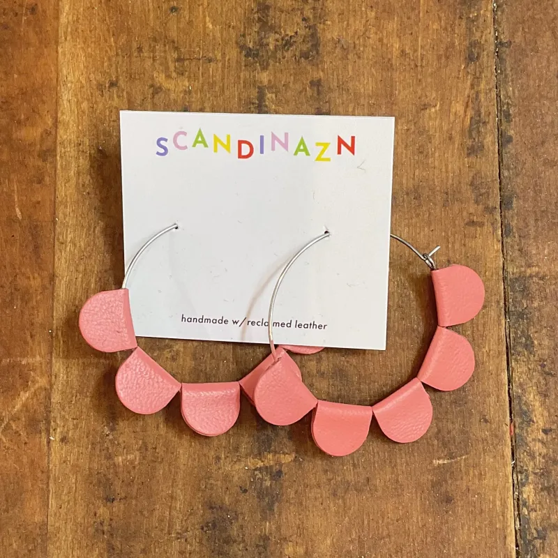Scandinazn | Daisy Petal Hoops in Melon sold by Allison Wonderland