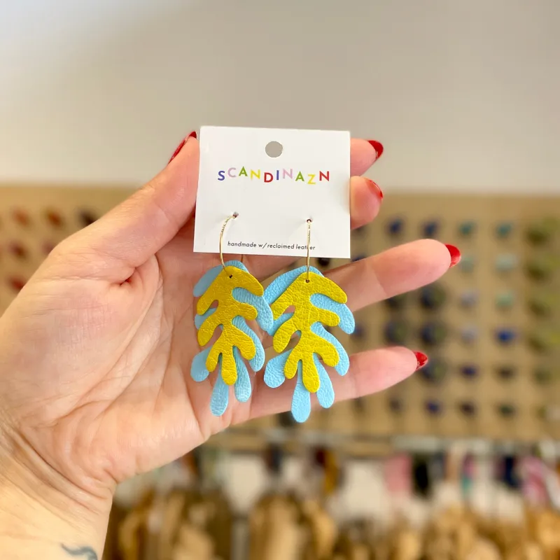 Scandinazn | Wakame Hoops in Sky Blue + Yellow sold by Allison Wonderland