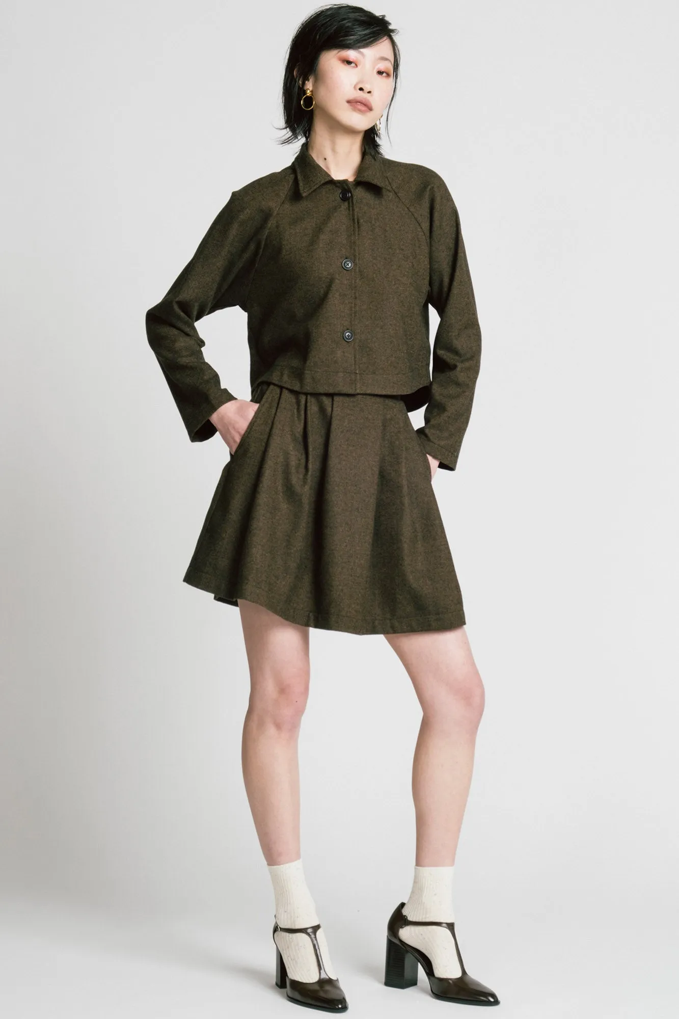 Trouble Skirt Brown Herringbone sold by Allison Wonderland product image thumbnail 2