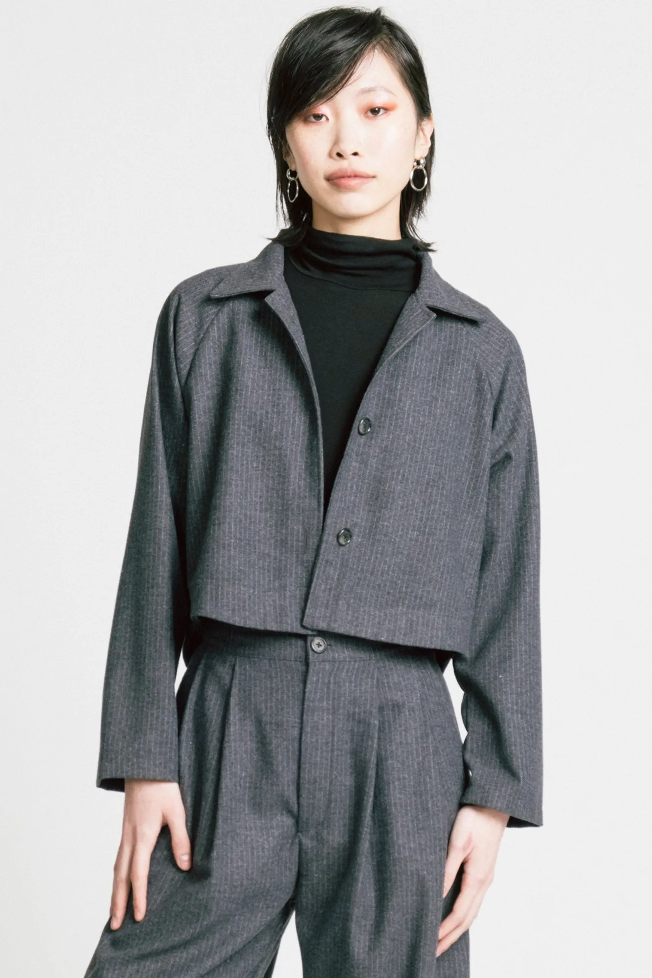 Cycle Jacket Denim Pinstripe sold by Allison Wonderland