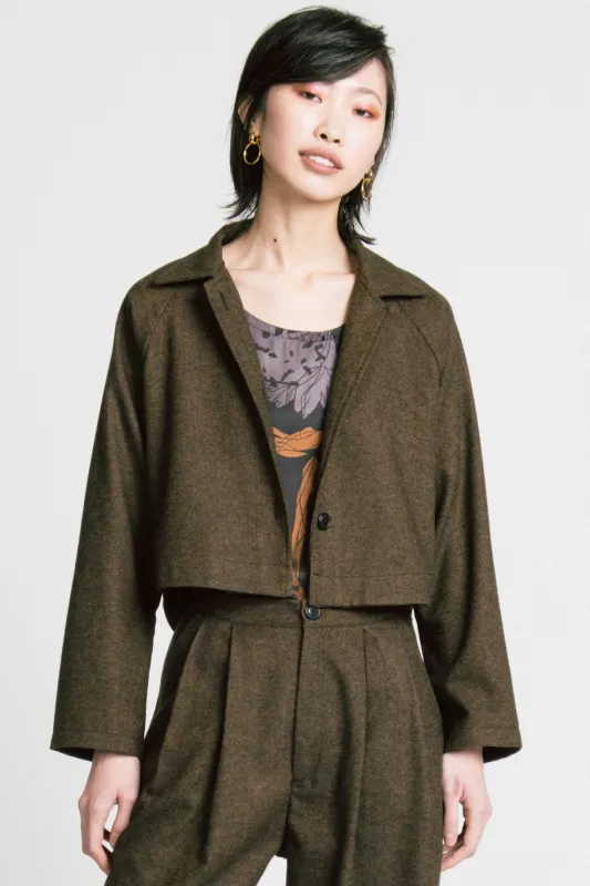 Cycle Jacket Brown Herringbone sold by Allison Wonderland