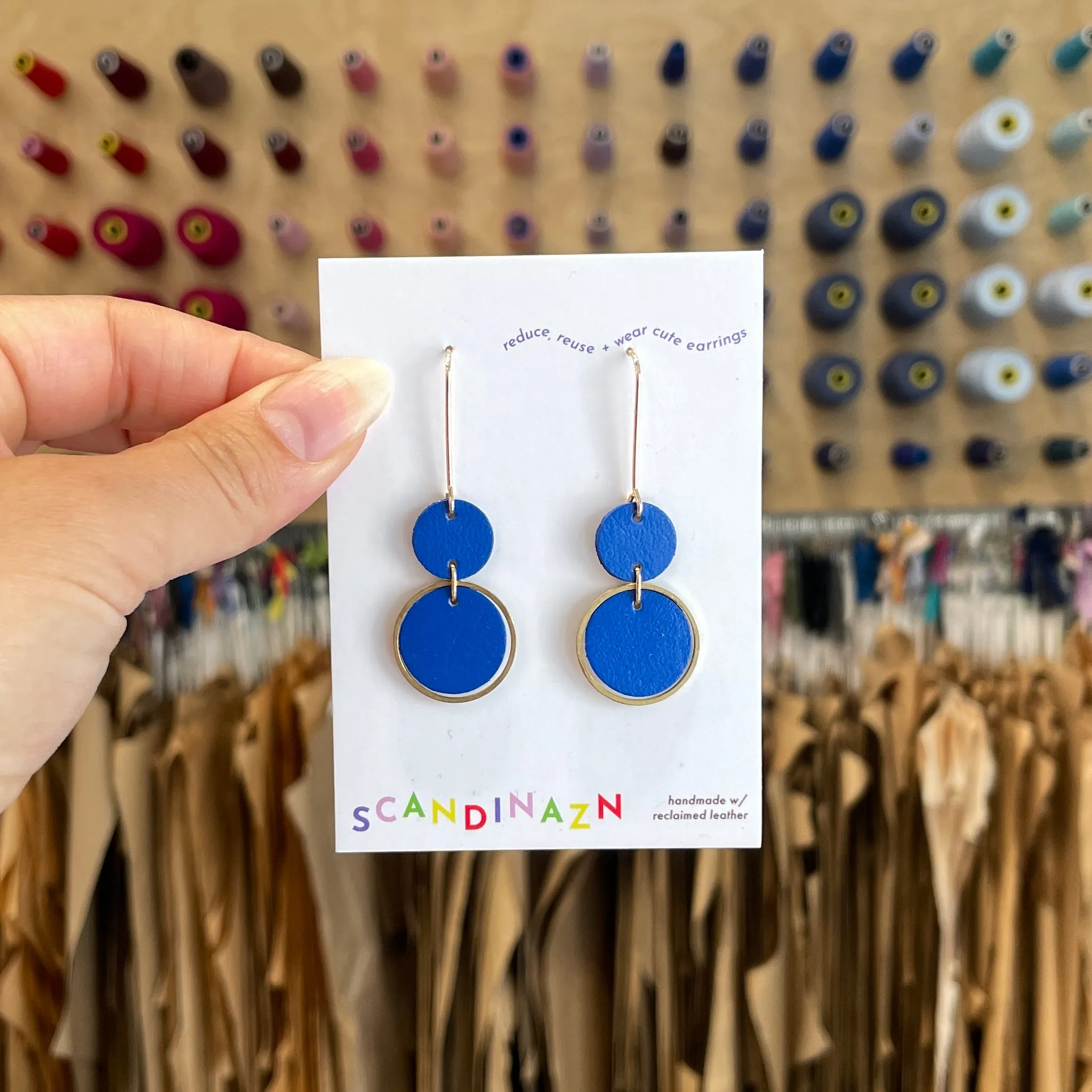 Scandinazn | Tiered Orbit Earrings in True Blue sold by Allison Wonderland