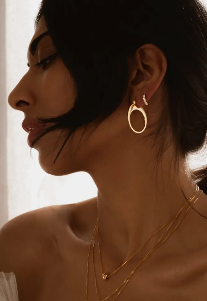 Sarah Mulder | Solange Hoops, Gold sold by Allison Wonderland product image thumbnail 2